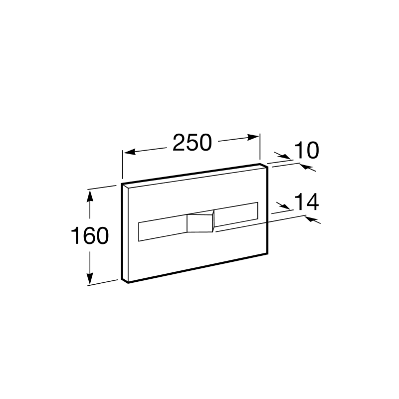 ROCA PRO спускная кнопка PL2 Dual, матовая, (A890096002)