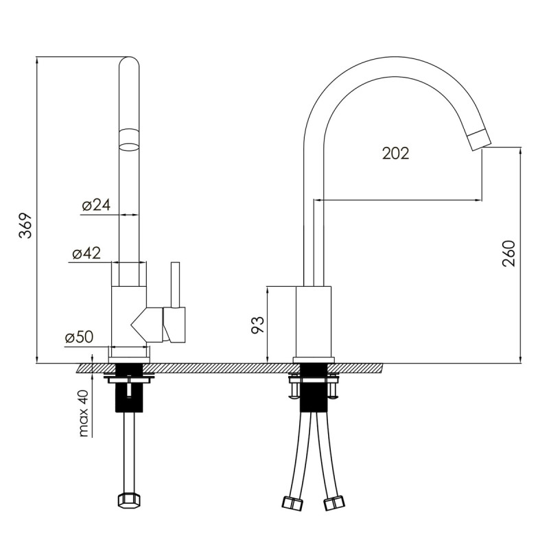 VOLLE CRUZE змішувач для кухні, cepillado níquel, (1547.110102)