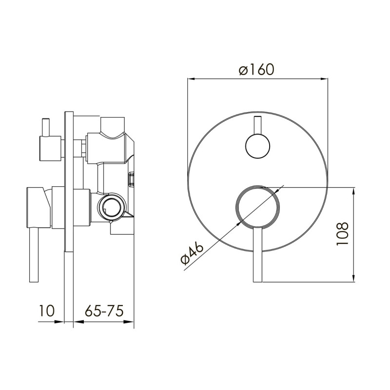 VOLLE CRUZE змішувач для ванни прихованого монтажу, de la noche, (1547.030204)