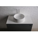 VOLLE Умивальник 42*15см накладний кам`яний круглий Solid surface, (13-40-468)