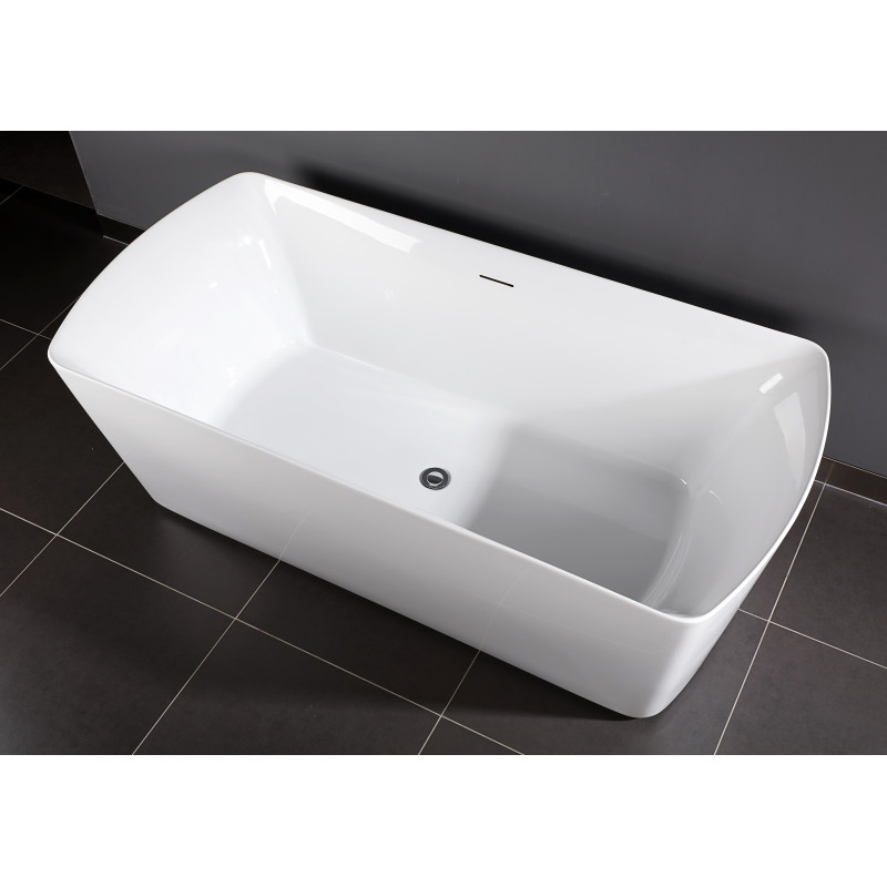 VOLLE Ванна 180*85*61см, отдельностоящая, с сифоном, (12-22-804)