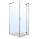 VOLLE BENITA Right душ кабіна квадратна 90*90*195 см, піддон (PUF) 5 см (з сифоном), розпашна, профіль хром, скло прозоре, (10-22-905R(5 коробок))