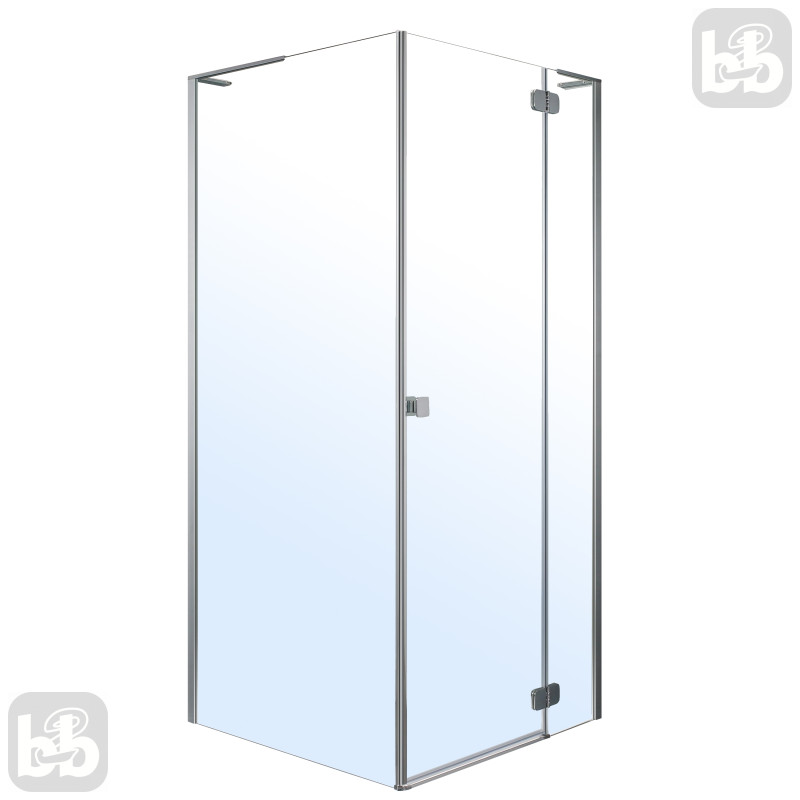 VOLLE BENITA Right душова кабіна 90*90*190см, квадратна (скло + двері), розпашна, хром, прозоре, (10-22-905Rglass)