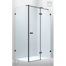 VOLLE DE LA NOCHE душевая кабина 120*90*200см (стекла + двери) правая, распашная, стекло прозрачное 8мм с Nano покрытием, ИЗ (10-40-195R-black)