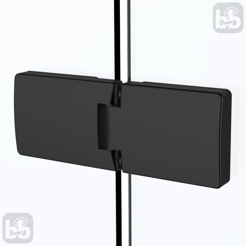 VOLLE DE LA NOCHE душевая кабина 120*90*200см (стекла + двери) правая, распашная, стекло прозрачное 8мм с Nano покрытием, ИЗ (10-40-195R-black)