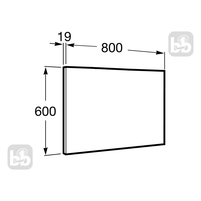 ROCA VICTORIA BASIC дзеркало 80см, (A812328406)