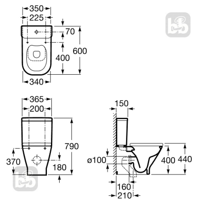 ROCA GAP унітаз Rimless, (A34273700H)