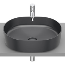 ROCA INSPIRA ROUND умивальник 50*37*14cм, накладний, без отв. пiд змiшувач, без переливу, колiр онiкс, (A327520640)