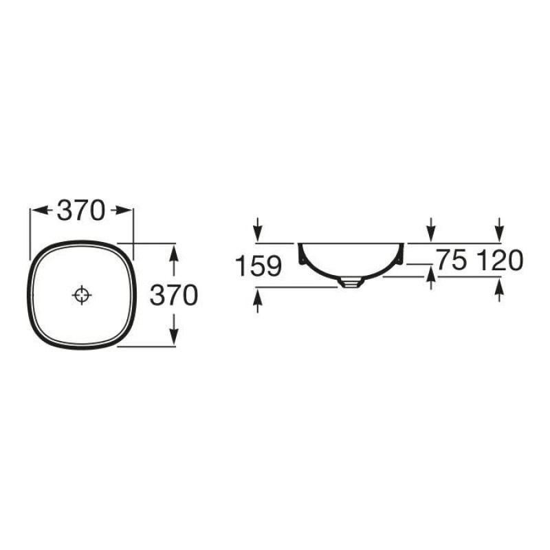ROCA Умывальник INSPIRA A32750R640, (A32750R640)