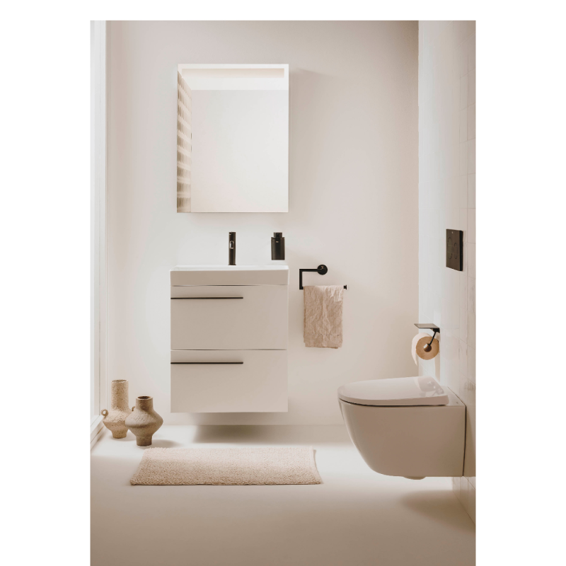 ROCA ONA умивальник 55x46x16 см, прямокутний, з отвором під змішувач, Fineceramic, (A327685000)