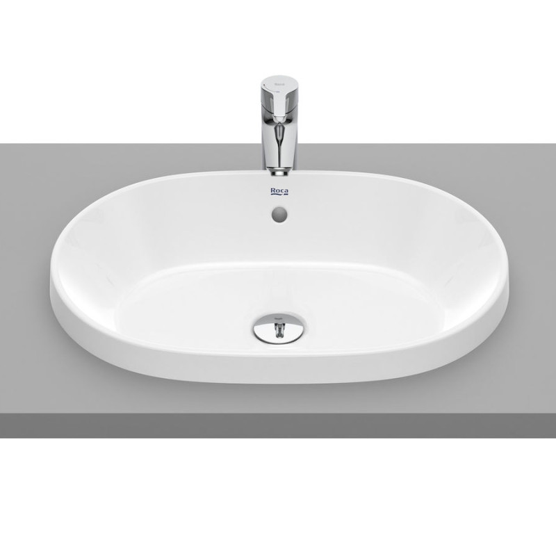 ROCA GAP умивальник 55*39см, вбуд., овальний, без отвору пiд змiшувач, (A3270Y5000)