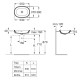 ROCA GAP умивальник 55*39см, вбуд., овальний, без отвору пiд змiшувач, (A3270Y5000)