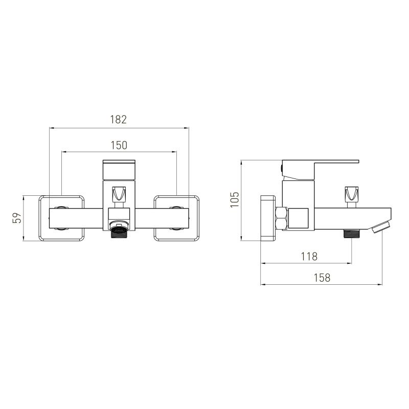 VOLLE PARDO змішувач для ванни, de la noche, (1548.030104)