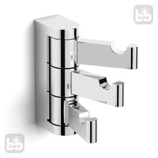 VOLLE FIESTA гачок поворотний потрійний, хром, ФІЕСТА гачок поворотний потрійний, хром, ВОЛЕ (15-77-702)