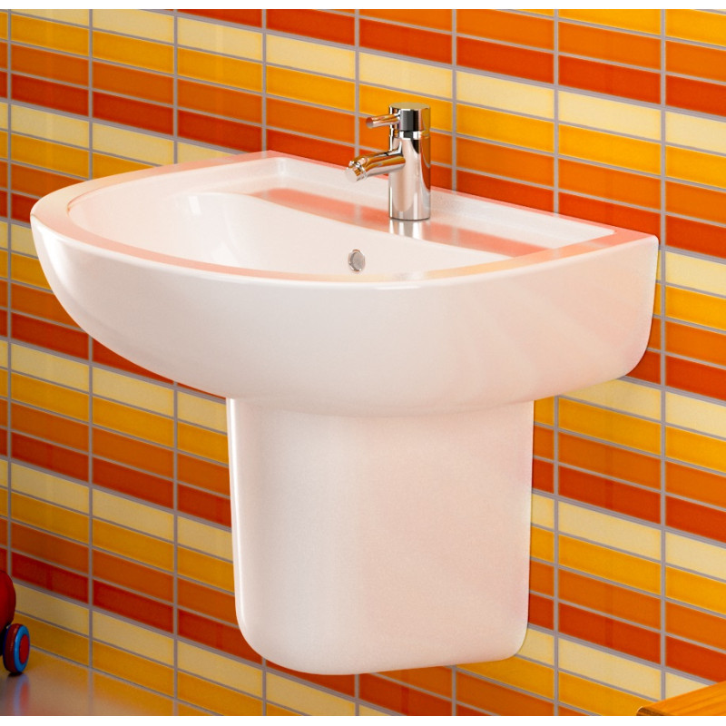 VOLLE VIRGO умивальник 60*50,5*50,5см з напівп`єдесталом, (13-23-600)