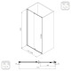 VOLLE TEO душова кабіна 117,5*87,5*200см без піддона, розсувна, хромована, скло прозоре 8мм, (10-22-333)