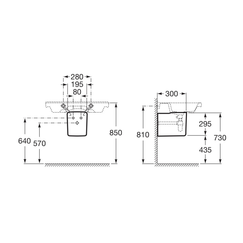 ROCA SQUARE напівп`єдестал, (A337471000)