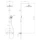VOLLE SISTEMA E система душова (термостат для душа, верхній душ 244 мм ABS коло, ручний душ 120 мм 3 режими, шланг 160 см), cromo, (1580.090501)