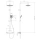 VOLLE SISTEMA E система душова (термостат для душа, верхній душ 255*190 мм ABS, ручний душ 100 мм 3 режими, шланг 160 см), cromo, (1580.090301)