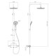 VOLLE SISTEMA E система душова (термостат для душа, верхній душ 230 мм ABS коло, ручний душ 121 мм 3 режими, шланг 160 см), cromo, (1580.090101)