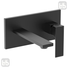VOLLE DE LA NOCHE настінний змішувач для умивальника, 35 мм, (10-40-1300-black)