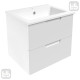 VOLLE LIBRA комплект меблів 60см білий: тумба підвісна, 2 ящики + умивальник накладний арт 15-41-060, (15-41-61)