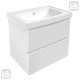 VOLLE OLIVA комплект меблів 65см білий: тумба підвісна, 2 ящики + умивальник накладний арт 13-01-065А, (15-45-61)