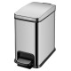 VOLLE Ведро для мусора прямоугольное 8л, с педалью, матовая сталь, (14-08-67ST)