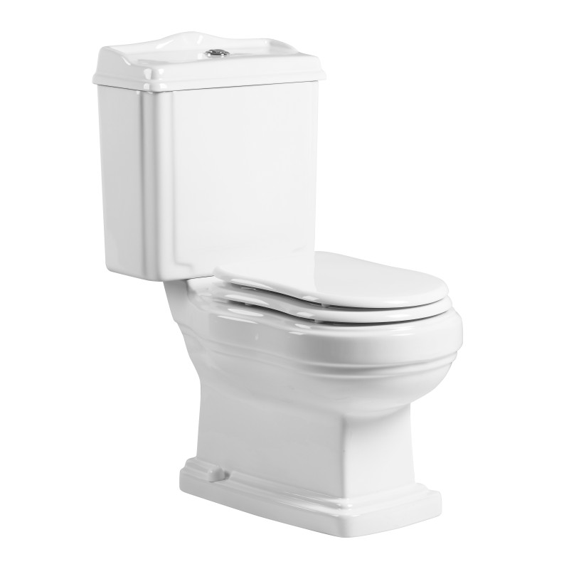 VOLLE LEONOR компакт: унітаз 67*44,5*86см підлоговий, гор.випуск, бачок з нижнім підведенням 3 / 6л, сидіння slow-closing, (13-19-030)