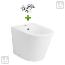 VOLLE Комплект: NEMO біде 56*36*39см підлогове + RALSKO NEW змішувач для біде, хром, 1,2, (13-17-046+40240NEW)