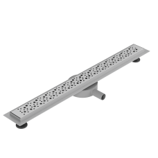 VOLLE MASTER LINEA Aire лінійний трап 600мм, комбінований затвор, поворотний сифон, патрубок Ø40/50, з перфорованою решіткою, cepillado cromo, (9046.211314)