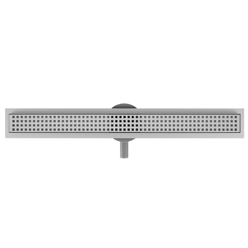 VOLLE MASTER LINEA Celula лінійний трап 700мм, комбінований затвор, поворотний сифон, патрубок Ø40/50, з перфорованою решіткою, cepillado cromo, (9046.210814)