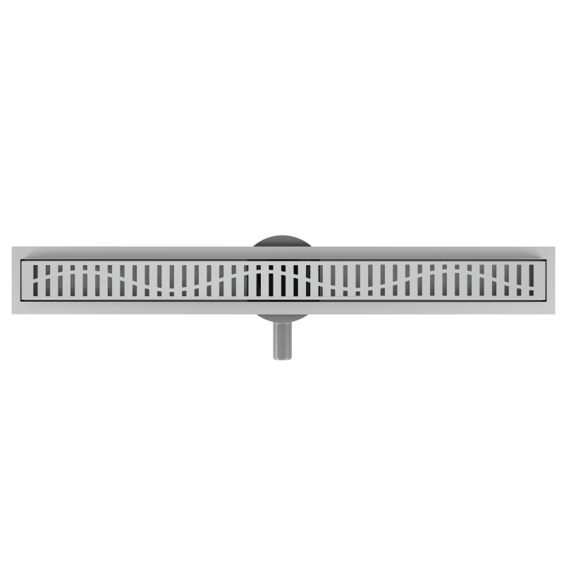 VOLLE MASTER LINEA Capri лінійний трап 800мм, комбінований затвор, поворотний сифон, патрубок Ø40/50, з перфорованою решіткою, cepillado cromo, (9046.210314)