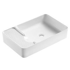 VOLLE DIOS 4 раковина прямокутна 56,5*36*11см накладна без отвору під змішувач, (1301.634800)