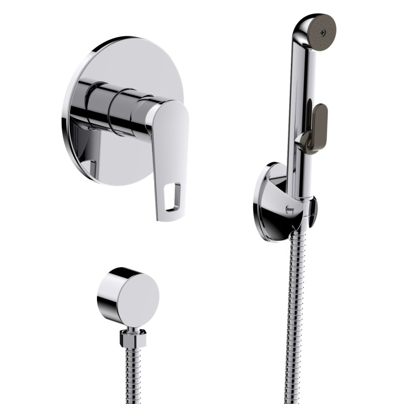 VOLLE SOLAR набір гігієнічний (змішувач прихованого монтажу з гігієнічним душем), cromo, (1530.160101)