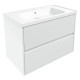 VOLLE TEO комплект меблів 80см білий: тумба підвісна, 2 ящики + умивальник накладний арт 15-88-080, (15-88-81)