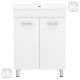 VOLLE MARO комплект меблів 60см білий: тумба підлогова, 2 дверцят + умивальник накладний арт 13-01-395, (15-52-61)