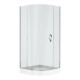 VOLLE DIOS новый душевая кабина 90*90*205см, на мелком поддоне, хром, стекло прозрачное, (10-12-015)