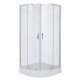 VOLLE DIOS душ кабина 90*90*200см, на мелком поддоне, профиль хром, стекло прозрачное, (10-13-015)