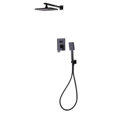 VOLLE СИСТЕМА L система душевого скрытого монтажа (смеситель скрытого монтажа для душа, верхний душ 260*188мм ABS, ручной душ 86мм 1 режим, шланг),de la noche, (1582.090304)