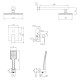 VOLLE СИСТЕМА L система душевого скрытого монтажа (смеситель скрытого монтажа для душа, верхний душ 260*188мм ABS, ручной душ 86мм 1 режим, шланг),de la noche, (1582.090304)
