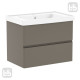 VOLLE OLIVA комплект меблів 80см капучино: тумба підвісна, 2 ящики + умивальник накладний, (15-45-81C)