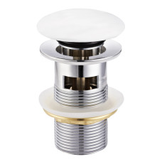 Донний клапан click-clack з переливом, латунь, 1 1/4", de la blanco, VOLLE (9000.104407)