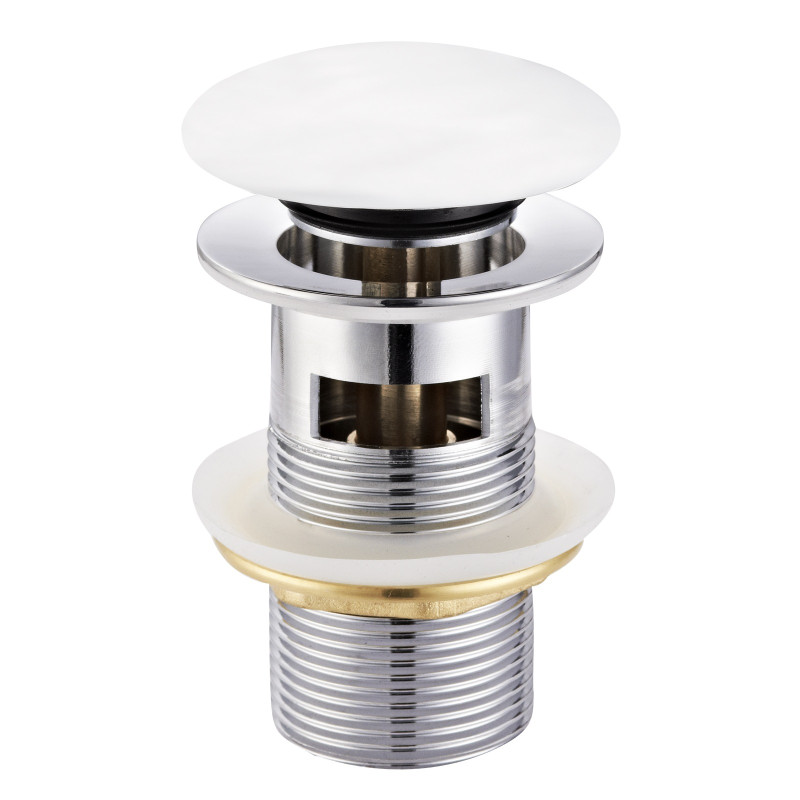 Донний клапан click-clack з переливом, латунь, 1 1/4", de la blanco, VOLLE (9000.104407)