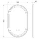VOLLE Дзеркало овальне 50*80см, в алюмінієвій рамі, з підсвічуванням, диммером, підігрівом дзеркала, чорне, (16-42-500B)
