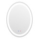 VOLLE Дзеркало овальне 60*80см, в алюмінієвій рамі, з підсвічуванням, диммером, підігрівом дзеркала, брошований нікель, (16-40-600S)