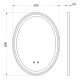 VOLLE Дзеркало овальне 60*80см, в алюмінієвій рамі, з підсвічуванням, диммером, підігрівом дзеркала, брошований нікель, (16-40-600S)