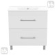 VOLLE NEMO NEW комплект меблів 80см білий: тумба підлогова, 2 ящики + умивальник накладний, (15-17-81N)
