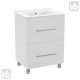 VOLLE NEMO NEW комплект меблів 60см білий: тумба підлогова, 2 ящики + умивальник накладний арт 13-01-060B, (15-17-61N)