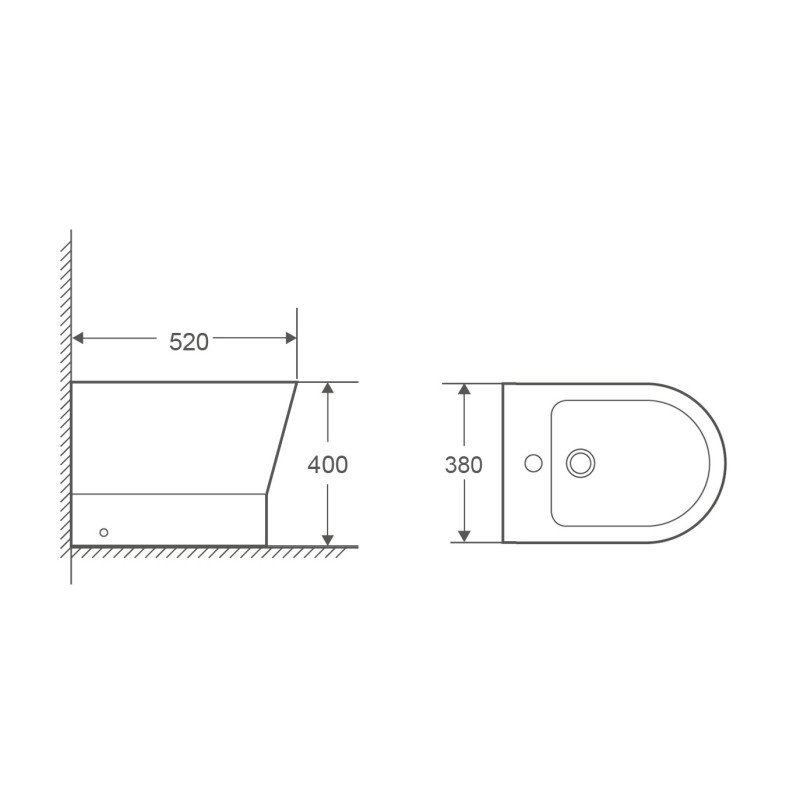VOLLE FRANCO биде напольное 520*380*400мм, (1341.162000)